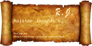 Reitter Jozafát névjegykártya